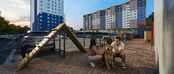 Макет площадки для выгула собак ЖК RETROcity 2.0