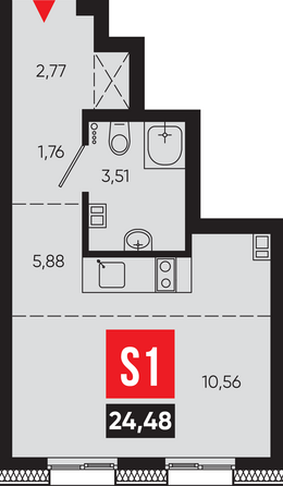 Планировка  24,48 м²