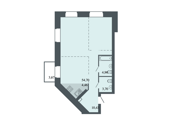 Планировка Студия 78,25 м²