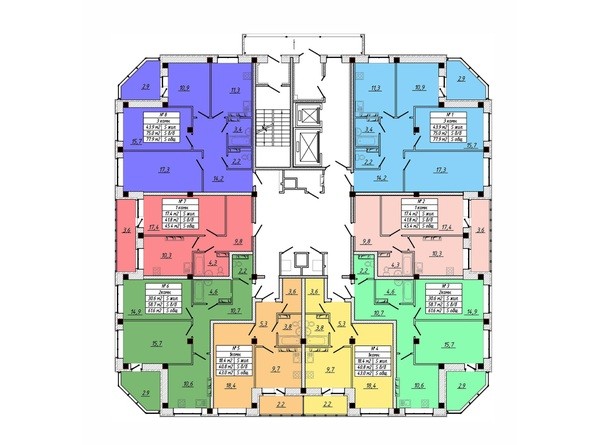План 14-16 этажа