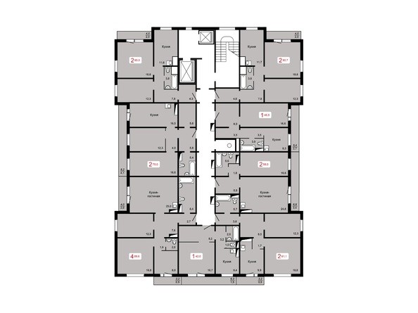 План 17 этажа