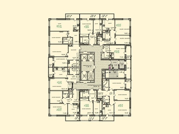 План 5-20 этажа