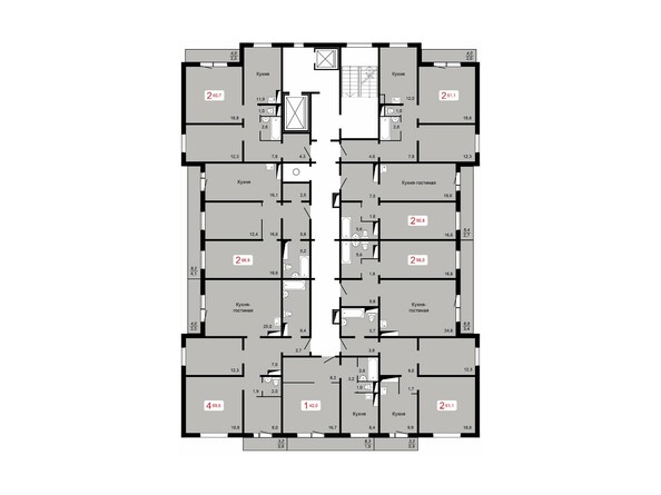 Планировка 6-9 этажей