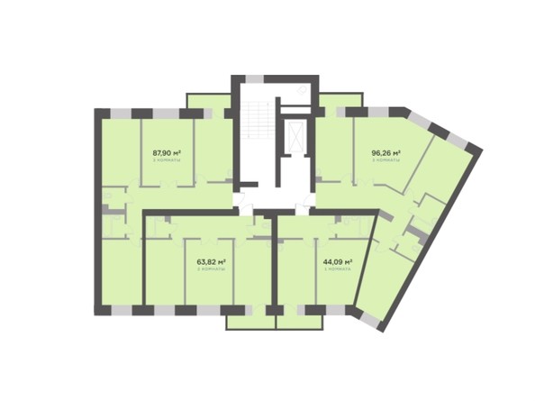 Типовой план этажа 7 подъезд
