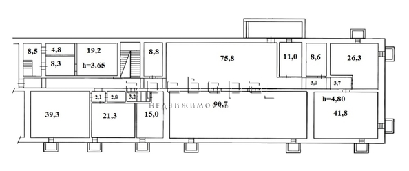 
   Продам помещение свободного назначения, 424.1 м², Ады Лебедевой ул, 150

. Фото 23.