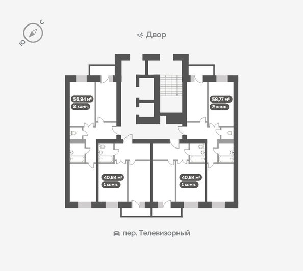 
   Продам 2-комнатную, 58.77 м², Сити-квартал Октябрьский, дом 2

. Фото 12.