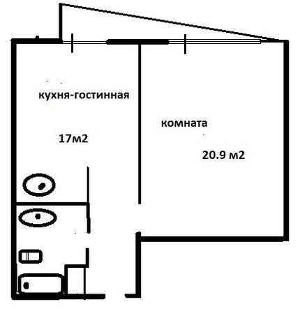 
  Сдам в аренду 2-комнатную квартиру, 50.2 м², Красноярск

. Фото 16.