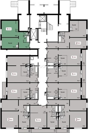 
   Продам 1-комнатную, 42.2 м², Мичурино, дом 2 строение 1

. Фото 2.