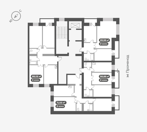 
   Продам 3-комнатную, 88.02 м², Сити-квартал Октябрьский, дом 1

. Фото 17.