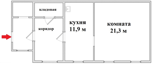 
   Продам 1-комнатную, 33.2 м², Лесная ул, 119

. Фото 2.