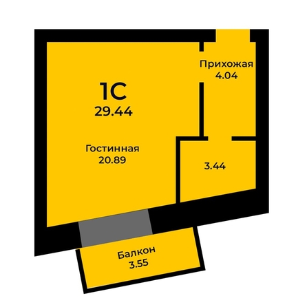 
   Продам студию, 29.7 м², Кирпичная ул, 2

. Фото 3.