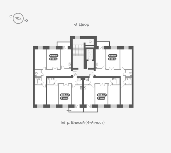 
   Продам 3-комнатную, 82.5 м², Академгородок ул, 78

. Фото 19.