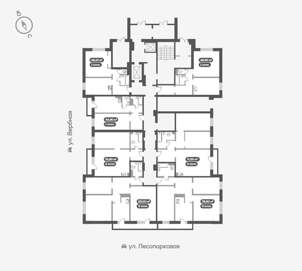 
   Продам 1-комнатную, 42.1 м², Белый квартал на Свободном, дом 3

. Фото 18.