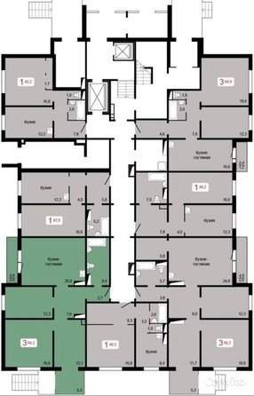 
   Продам 3-комнатную, 94.2 м², Лесопарковая ул, 15

. Фото 2.