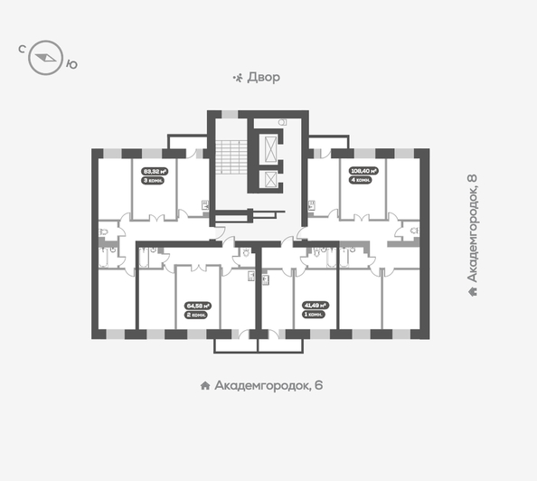 
   Продам 4-комнатную, 108.5 м², Академгородок ул, 80

. Фото 18.