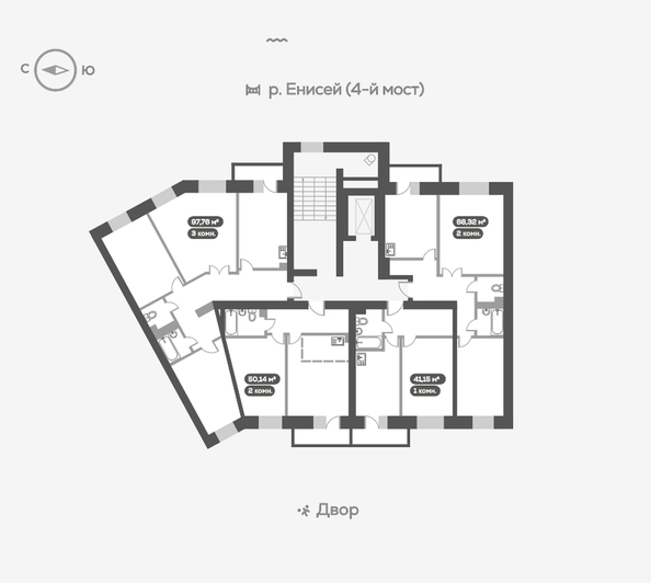 
   Продам 3-комнатную, 96.9 м², Академгородок ул, 80

. Фото 18.