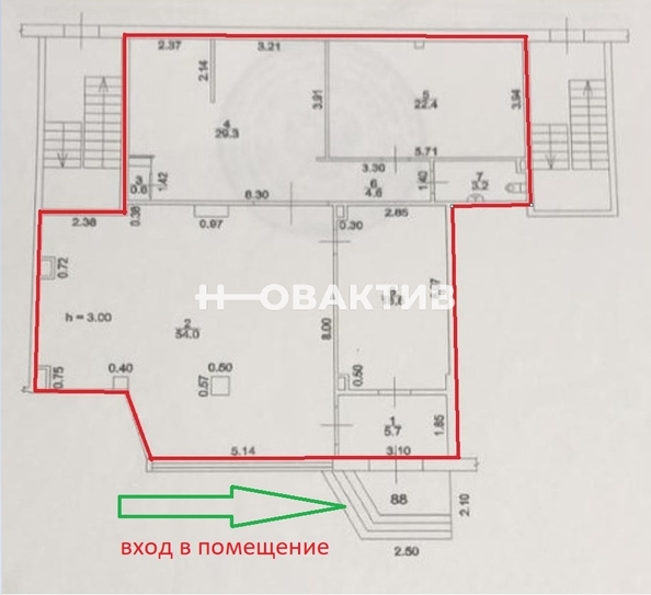 
   Сдам помещение свободного назначения, 139 м², 9-й мкр, 21

. Фото 5.