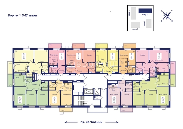 
   Продам 2-комнатную, 56.8 м², Univers (Универс), 2 квартал

. Фото 2.