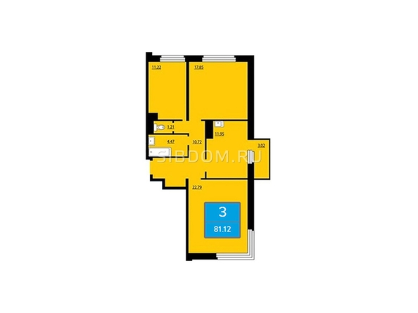 
   Продам 3-комнатную, 81.25 м², Петра Подзолкова ул, 20

. Фото 1.