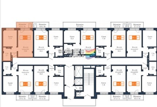 
   Продам 1-комнатную, 41 м², Соколовская ул, 64

. Фото 12.