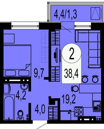 
  Сдам в аренду 1-комнатную квартиру, 29 м², Красноярск

. Фото 19.