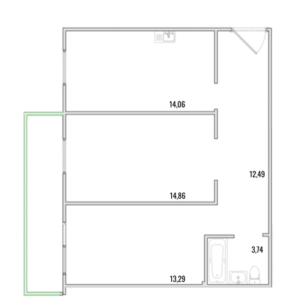 
   Продам 2-комнатную, 60.6 м², Норильская ул, 8б

. Фото 15.