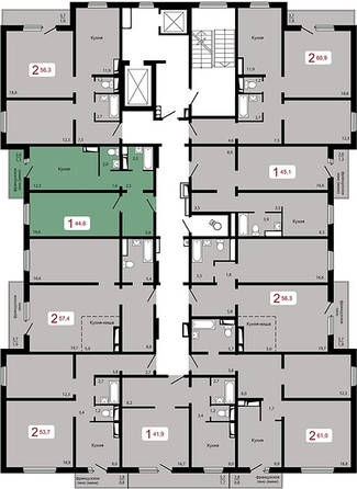
   Продам 1-комнатную, 44.6 м², Мичурино, дом 2 строение 6

. Фото 2.