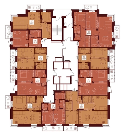 
  Продается 1-комн. квартира, 46.06 м², ЖК АЙВАЗОВSKY (АЙВАЗОВСКИЙ), 1
. Фото 4.