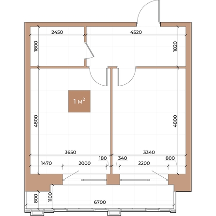 
  Продается 1-комн. квартира, 47.1 м², ЖК Небо над Енисеем
. Фото 3.