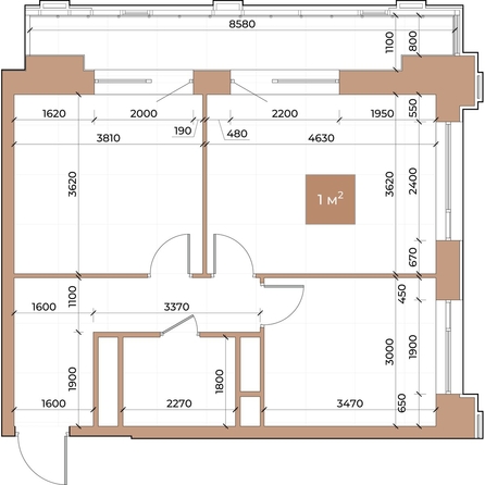 
  Продается 2-комн. квартира, 54.7 м², ЖК Небо над Енисеем
. Фото 3.