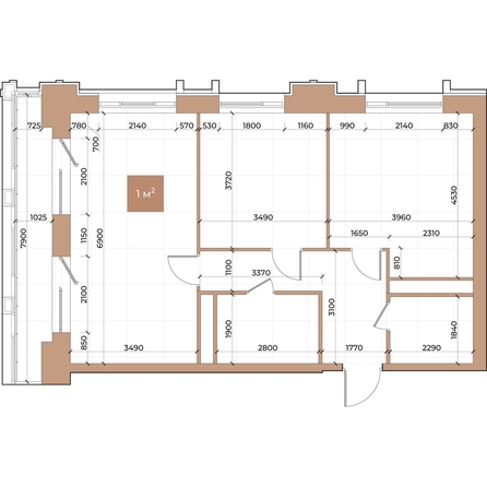 
  Продается 2-комн. квартира, 72.9 м², ЖК Небо над Енисеем
. Фото 3.