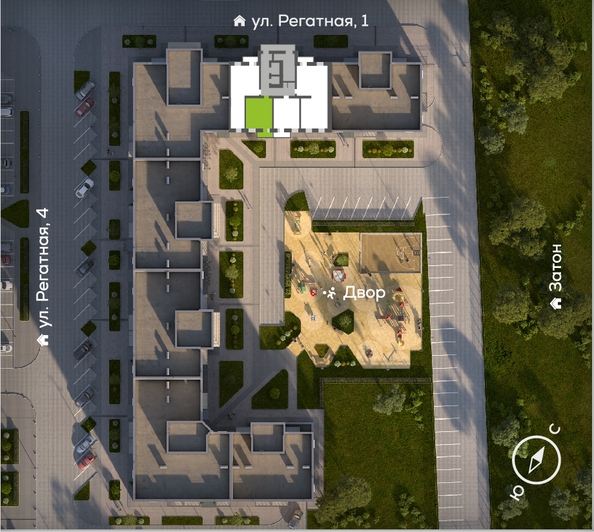 
  Продается 1-комн. квартира, 35.75 м², ЖК Южный берег, дом 24
. Фото 1.