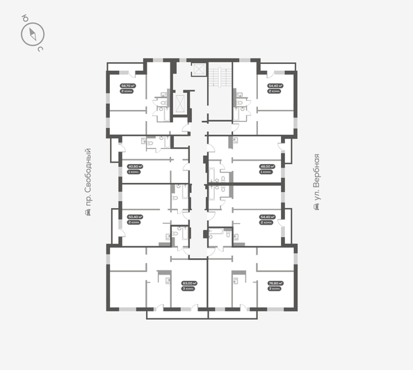 
  Продается 3-комн. квартира, 76.9 м², ЖК Белый квартал на Свободном, дом 3
. Фото 5.