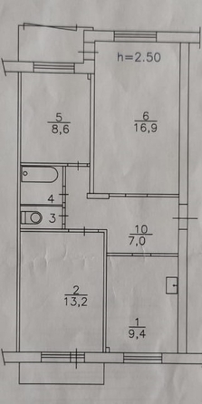 
  Продам 3-комн. квартиру, 58.4 м², Павлова ул, д. 37
. Фото 2.