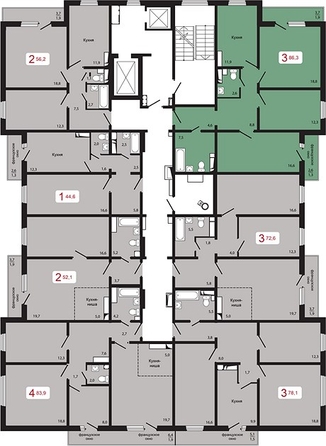 
  Продается 3-комн. квартира, 86.3 м², ЖК КБС. Берег, дом 5 строение 1
. Фото 3.