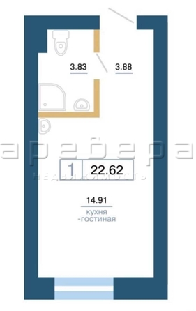 
  Продам студия, 22 м², ЖК Бизнес-квартал, 3 оч корп 1,2
. Фото 10.