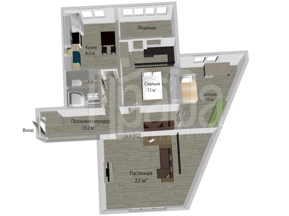 
  Продам 3-комн. квартиру, 70 м², Караульная ул, д. 40
. Фото 3.