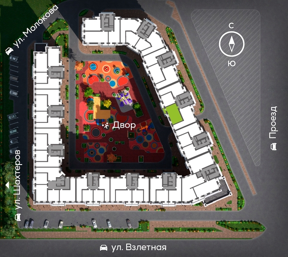 
  Продается 2-комн. квартира, 70.8 м², ЖК На Взлетной, дом 1
. Фото 1.