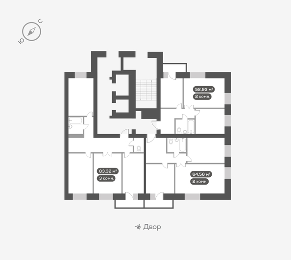
  Продается 2-комн. квартира, 64.56 м², ЖК Октябрьский, дом 2
. Фото 5.