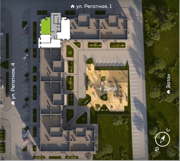 
  Продается 2-комн. квартира, 65.3 м², ЖК Южный берег, дом 24
. Фото 1.