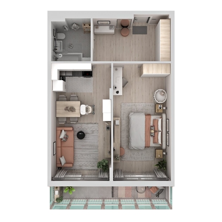
  Продается 2-комн. квартира 61.1 м², в ЖК Аллея Парк, 1 этап. Фото 1.