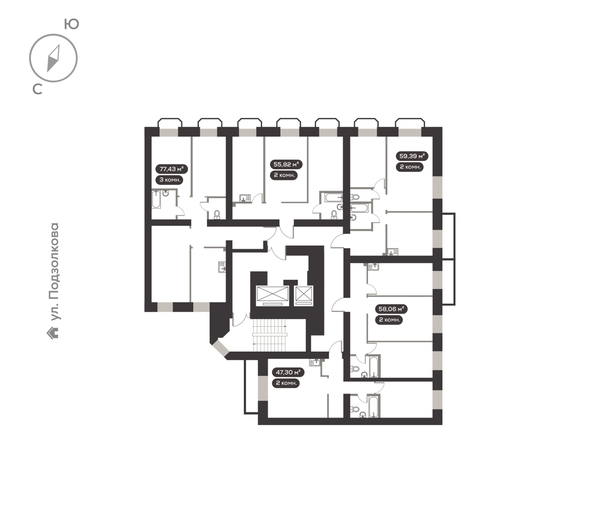 
  Продается 3-комн. квартира 77.43 м², в ЖК ДАО, дом 2. Фото 4.
