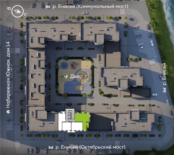 
  Продается 3-комн. квартира 102.6 м², в ЖК Южный берег, дом 23. Фото 1.