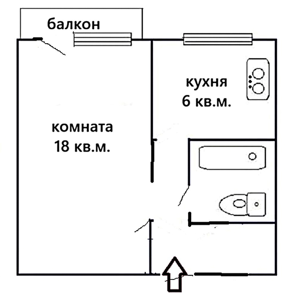 
  Сдам 1-комн. квартиру 31 м². Фото 14.