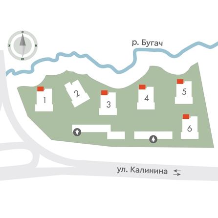 
  Продается 2-комн. квартира 54.7 м², в ЖК Калина Долина, дом 4. Фото 2.