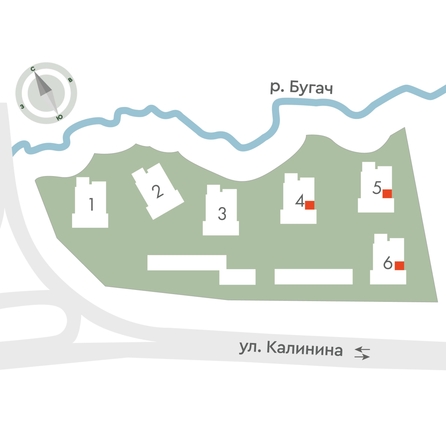 
  Продается 2-комн. квартира 45.3 м², в ЖК Калина Долина, дом 4. Фото 2.