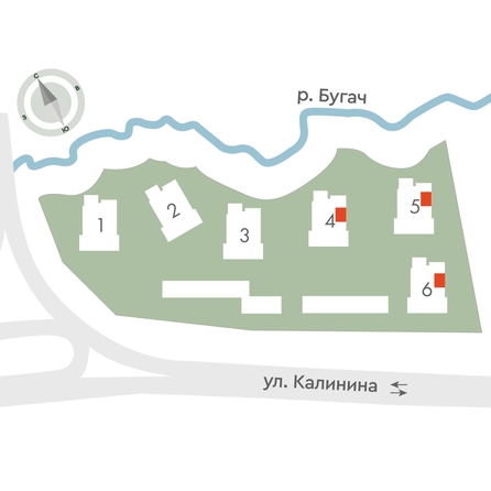 
  Продается 3-комн. квартира 59.7 м², в ЖК Калина Долина, дом 6. Фото 2.