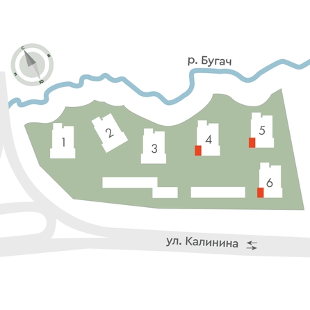 
  Продается 3-комн. квартира 56.9 м², в ЖК Калина Долина, дом 6. Фото 2.