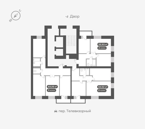 
  Продается 3-комн. квартира 83.26 м², в ЖК ОКТА, дом 2. Фото 5.