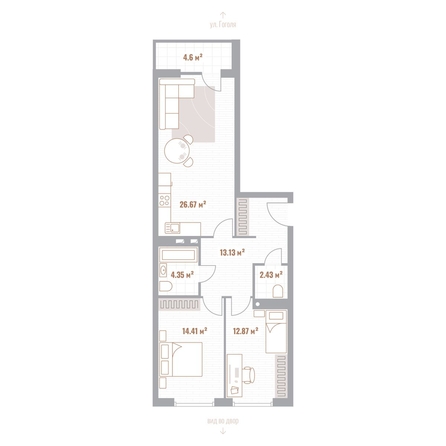 
  Продается 2-комн. квартира 76.16 м², в ЖК Николаевские кварталы, Воскресенский. Фото 2.
